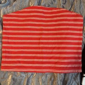 Wild fable red striped crop top